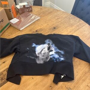 Zadig & Voltaire Midnight Black Sweater with Wolf Motif